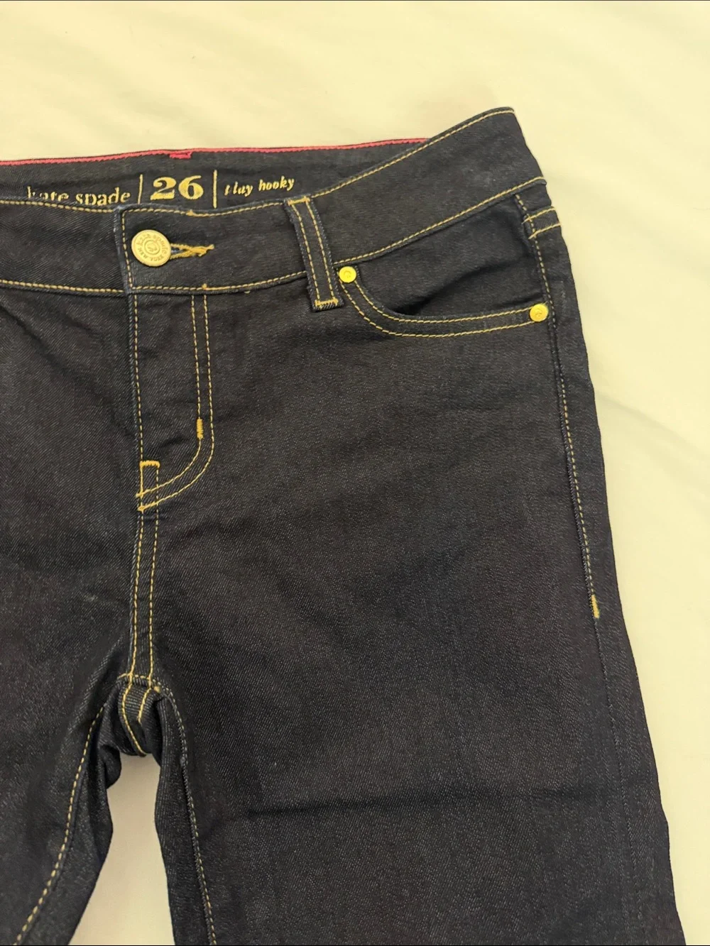 Kate Spade W 26 Perry Street Play Hooky Dark Denim Jean Like New